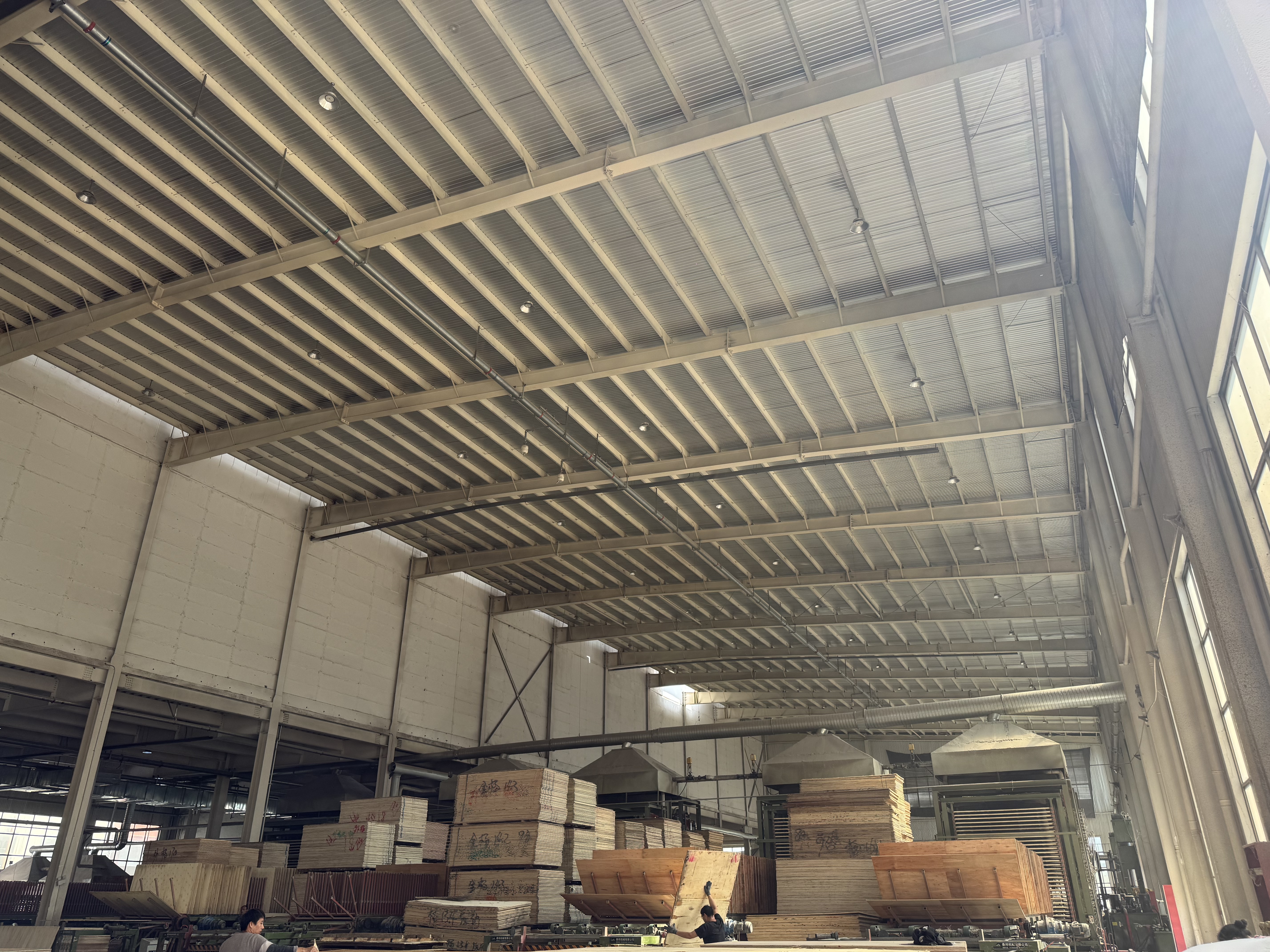 NBS production line — quality inspection of WPC wall panels and MDF boards